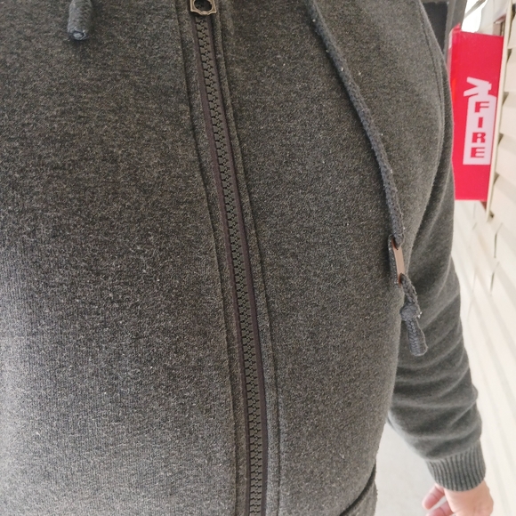 Buffalo David Bitton Sherpa Lining Cotton Jacket Hoodie Mens Size M Gray - Picture 12 of 16